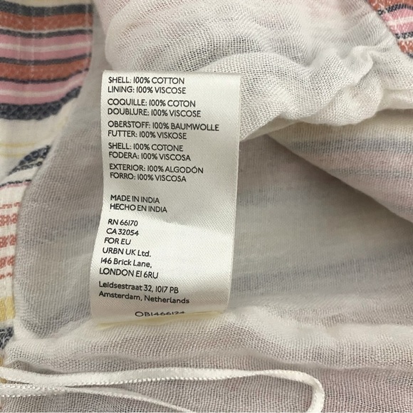 Free People Women’s Aubrey Sarong Vertical Multi Stripe High-Low Skirt Sz 12 NWT - Picture 5 of 12